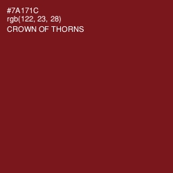 #7A171C - Crown of Thorns Color Image